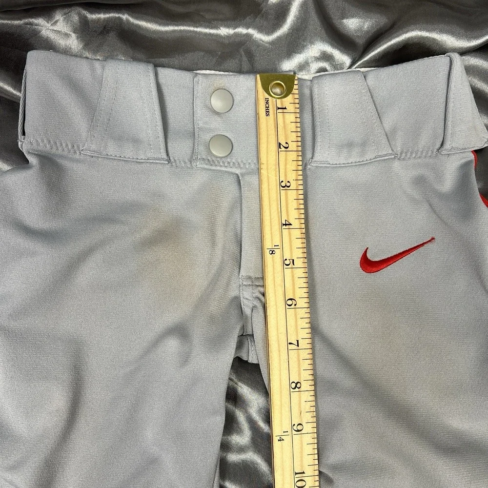 Nike Boys Vapor Select Baseball Pants Gray Red Piping XS -BQ6443-056 Youth Gear‎